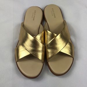 Cole Haan Anica Metallic Gold Sandals